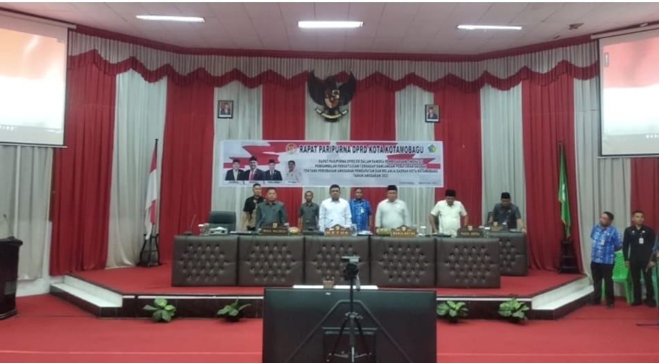 DPRD Kota Kotamobagu laksanakan Rapat Paripurna Persetujuan APBD 2022 Perubahan