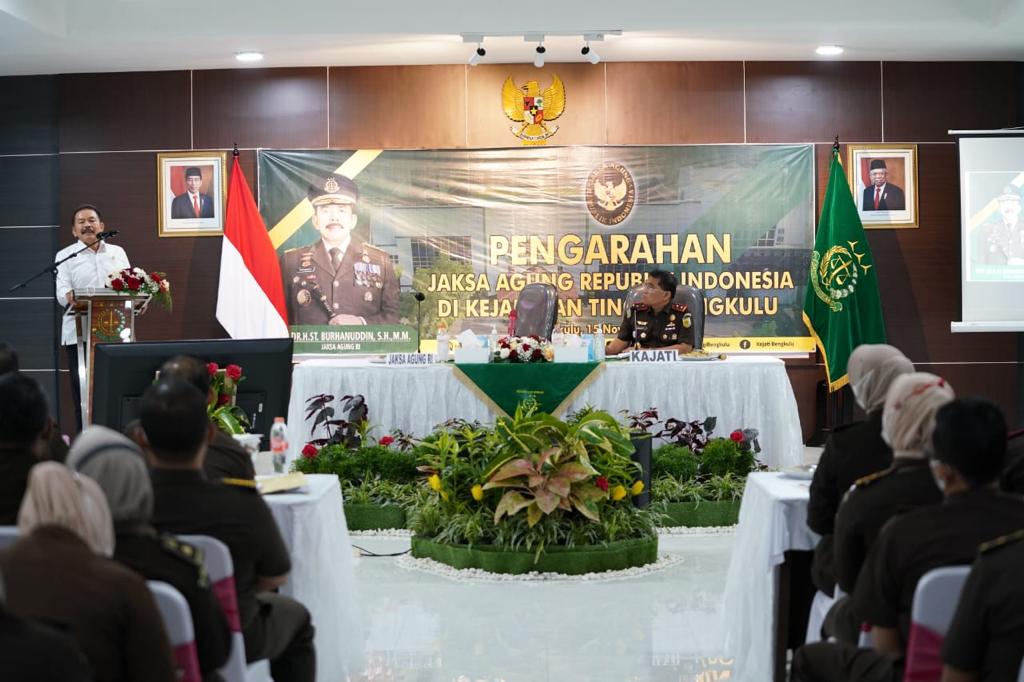 Arahan Jaksa Agung di Kejati Bengkulu: Pentingnya Digitalisasi Administrasi Penanganan Perkara