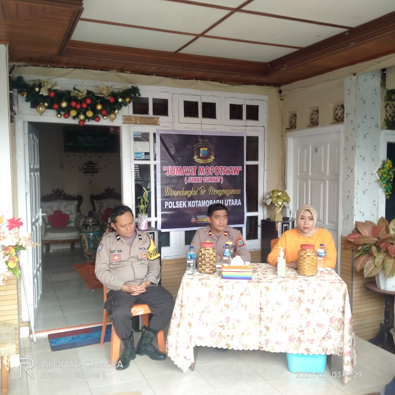 Jumat Curhat di Kelurahan Biga, Kapolsek Kotamobagu Utara Imbau Jaga Kamtibmas