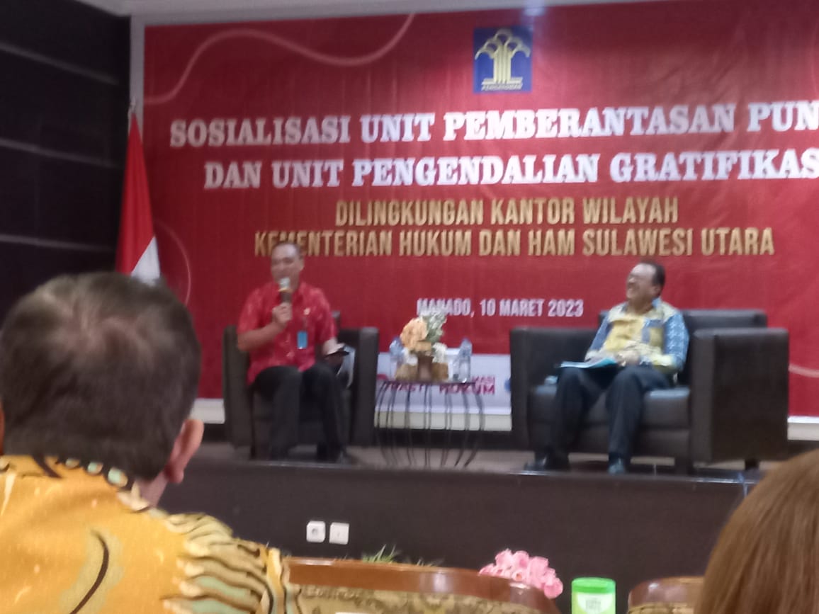 Imigrasi Tahuna Ikuti Sosialisasi Unit Pemberantasan Pungli dan Unit Pengendalian Gratifikasi Di Lingkungan Kemenkumham Sulut