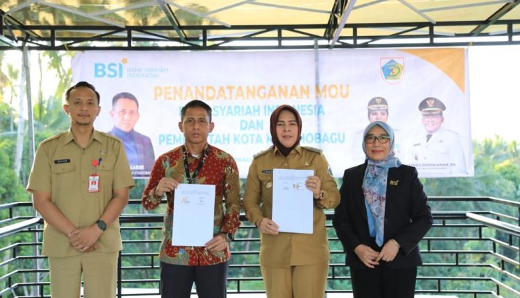 Wali kota Kotamobagu-PT. Bank Syariah Mandiri TBK Teken MoU