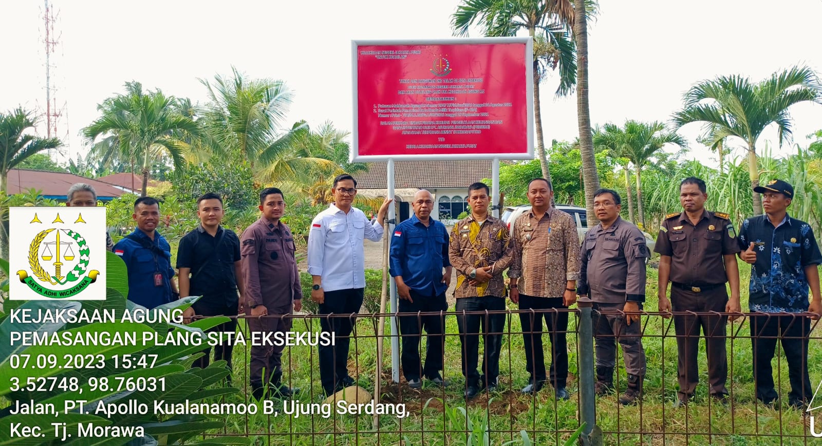 Kejagung Sita Eksekusi Aset Tanah Milik Tersangka Benny Tjokro di Deli Serdang