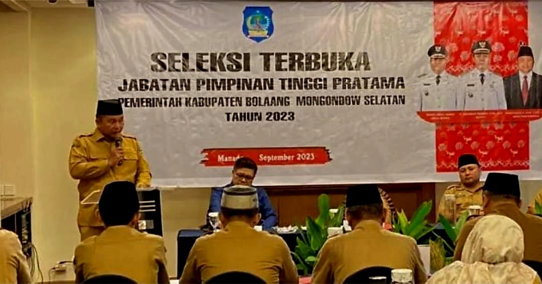 Wabub Deddy Abdul Hamid Buka Pelaksanaan Seleksi Terbuka Jabatan Pimpinan Tinggi Pertama Di Lingkungan Pemkab Bolsel