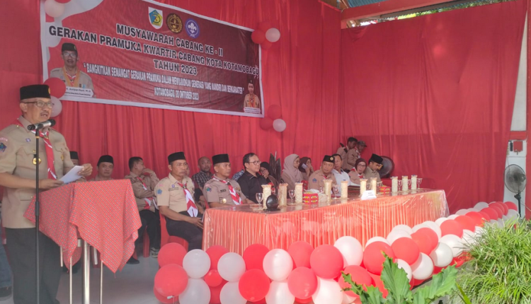 Pesan PJ Wali Kota Asripan saat Buka Muscab II Gerakan Pramuka Kwarcab Kotamobagu