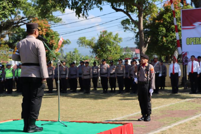 Amankan Pemilu 2024, Polres Kotamobagu Laksanakan Apel Gelar Pasukan