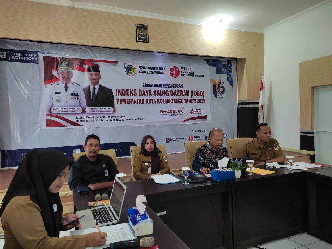 Sekda Sofyan Buka Kegiatan Sosialisasi Pengukuran Indeks Daya Saing Daerah (IDSD) Kota Kotamobagu tahun 2023