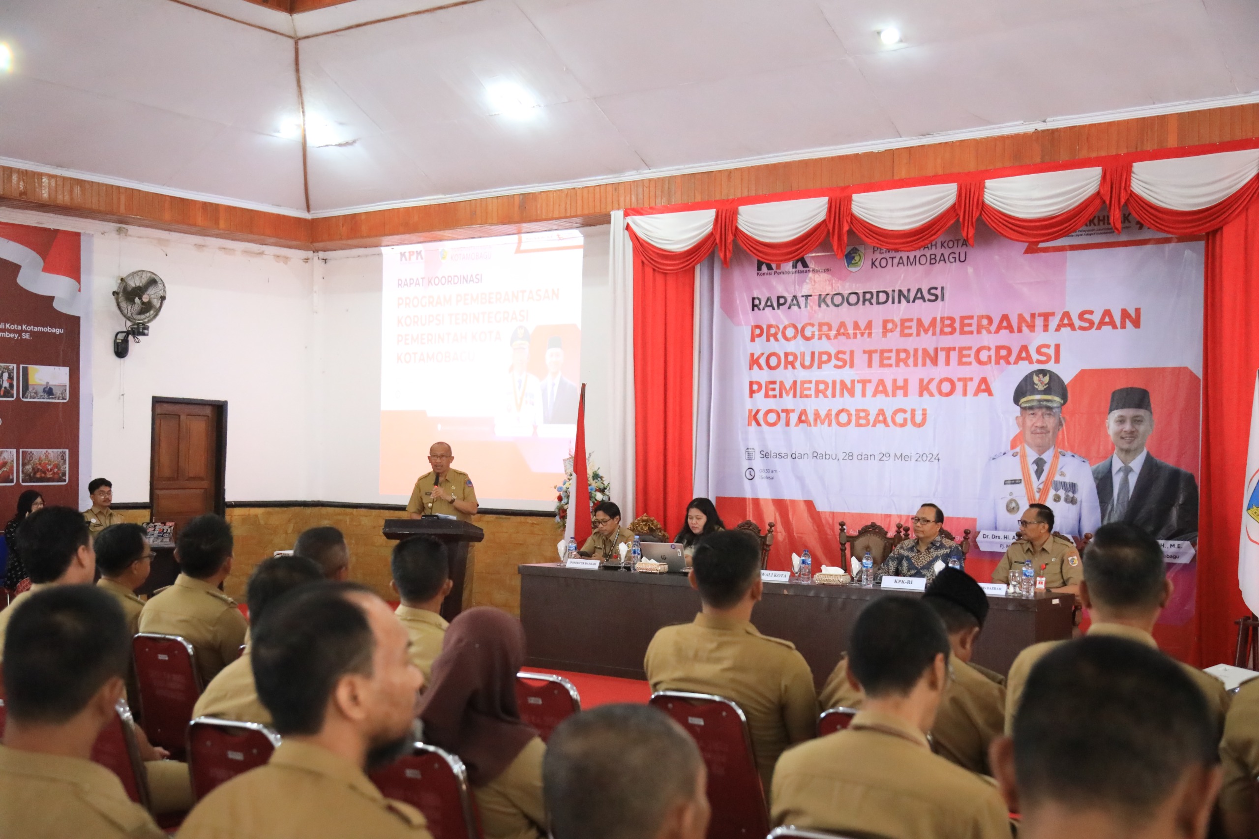 Pj. Wali Kota Asripan Nani Buka Rakor Pemberantasan Korupsi Terintegrasi Pemerintah Kota Kotamobagu