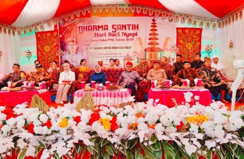 Bupati Limi Mokodompit hadiri Perayaan Dharma Santi Hari Raya Nyepi Tahun 2024
