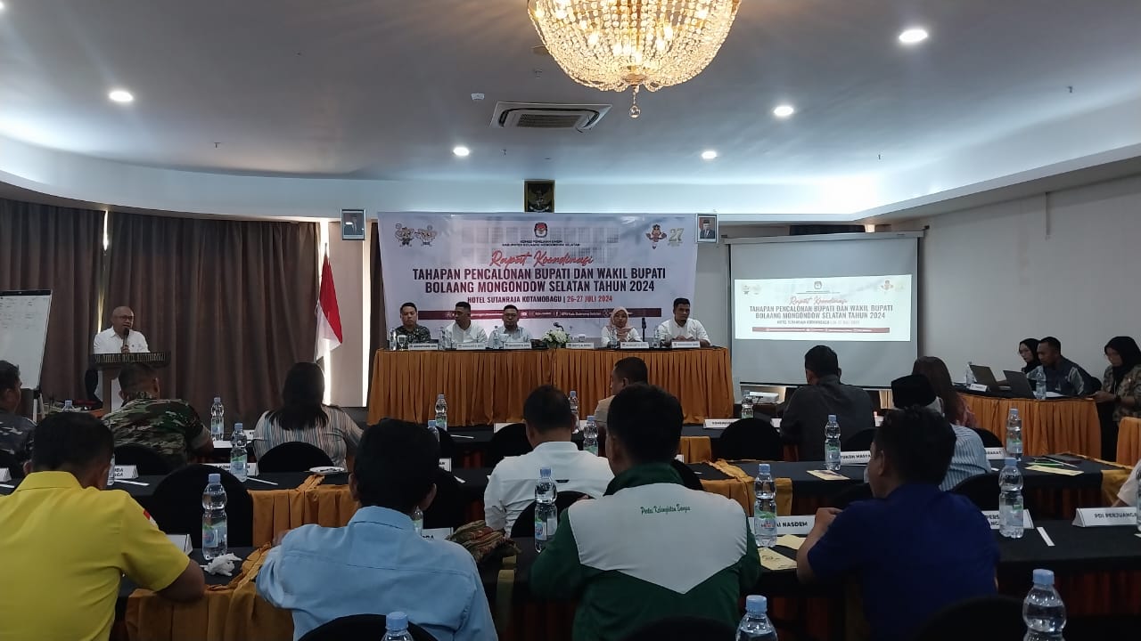 KPU Bolsel Gelar Rapat Koordinasi Tahapan Pencalonan Bupati dan Wakil Bupati