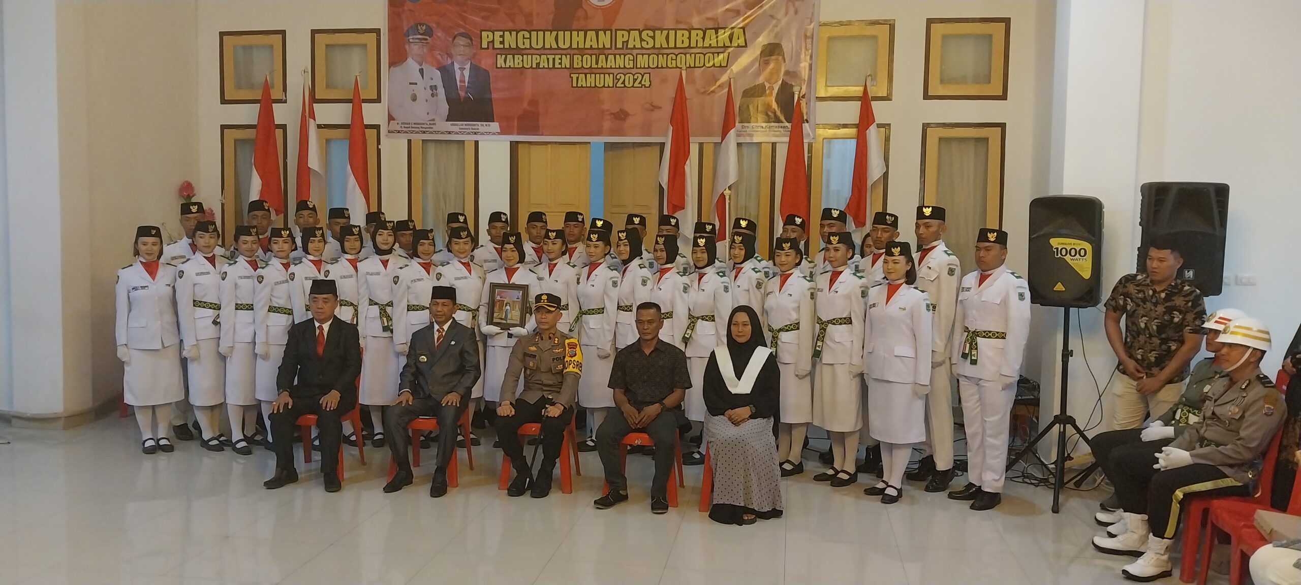 Pj Bupati Jusnan Mokoginta Kukuhkan Paskibraka Bolmong Tahun 2024