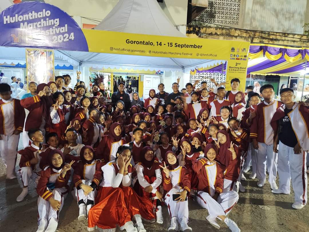 SMP N Molibagu Sukses Raih Juata 2 Pada Kejuaraan Hulonthalo Marching Festival