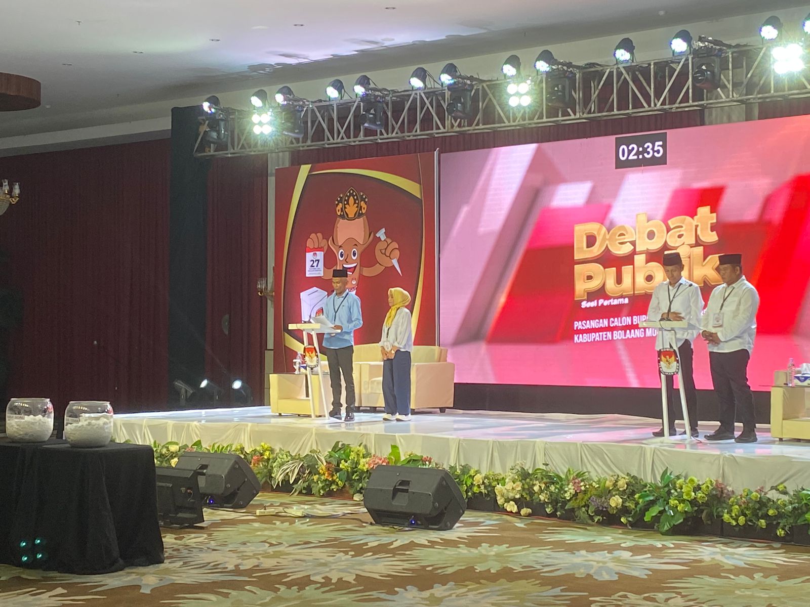 Bawaslu Bolsel Sukses Awasi Debat Perdana Paslon Pilkada