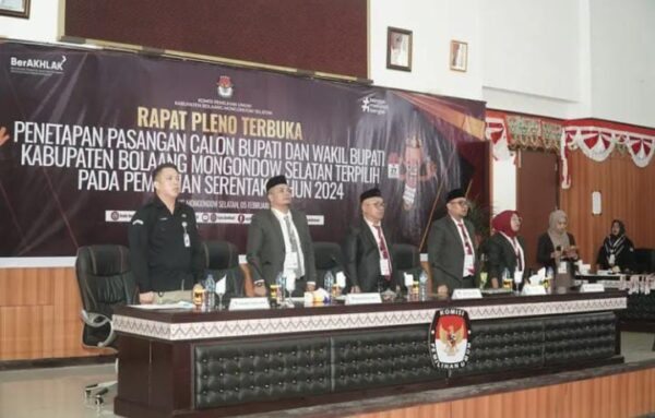 KPU Bolsel Resmi Tetapkan Pasangan Calon Bupati Dan Wakil Bupati Terpilih Iskandar Kamaru – Deddy Abdul Hamid