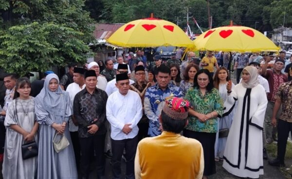 Bupati Yusra Alhabsyi dan Wakil Dony Lumenta Sambut Gubernur Sulut Yulius Selvanus Komaling