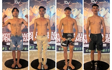 Sesi Timbang Berat Digelar Jelang Duel di TCW Kotamobagu Baku Pukul