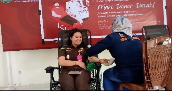 Berlokasi di Aula Motampot, Kejari Kotamobagu Gelar Bakti Sosial Donor Darah