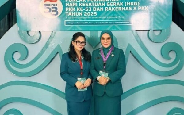 Ketua TP PKK Rindah Gaib bersama Sekretaris Resty Somba hadiri HKG PKK di Samarinda
